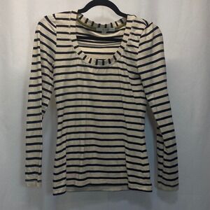 Boden Striped Long Sleeve Women's Top Nautical Style Casual Tee US 4 UK 8
